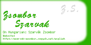 zsombor szarvak business card